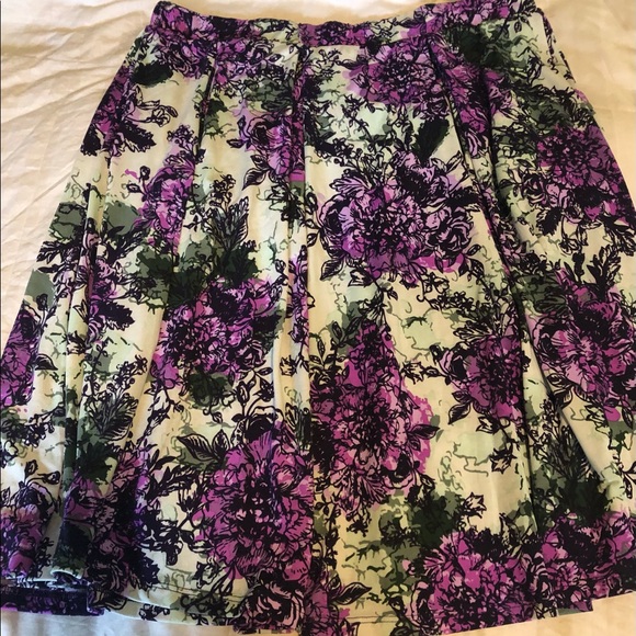 Mid-Length Floral Skirt